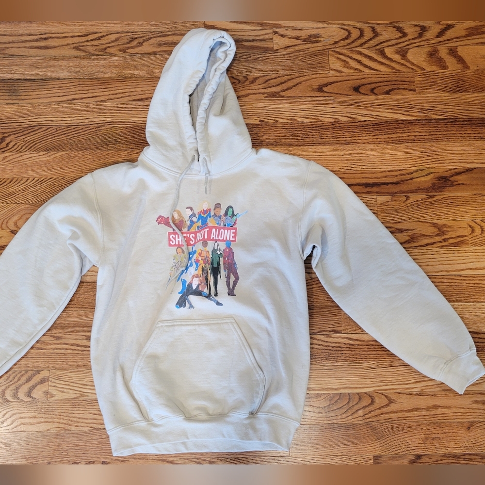 Tan Marvel She is not alone women's hoodie size S